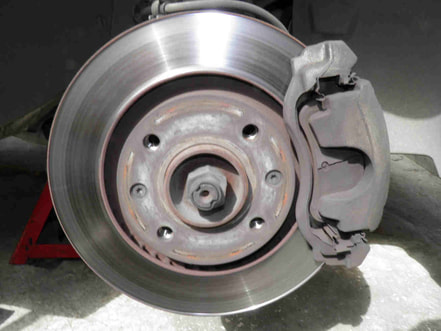 Replacing front brake discs