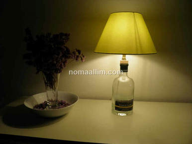 Whisky bottle table lamp