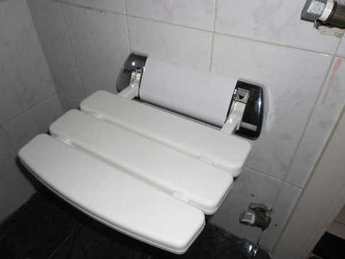 Shower seat fixing