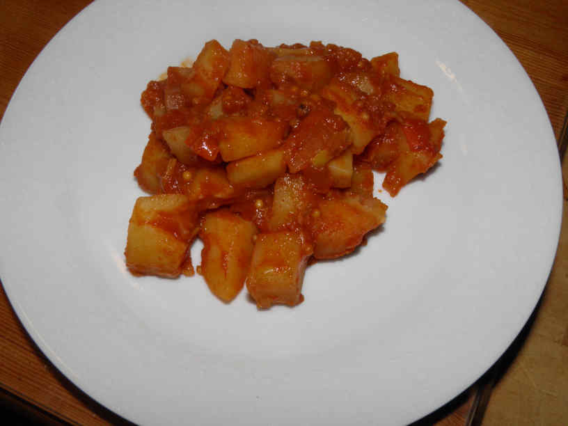 Spicy diced potatoes