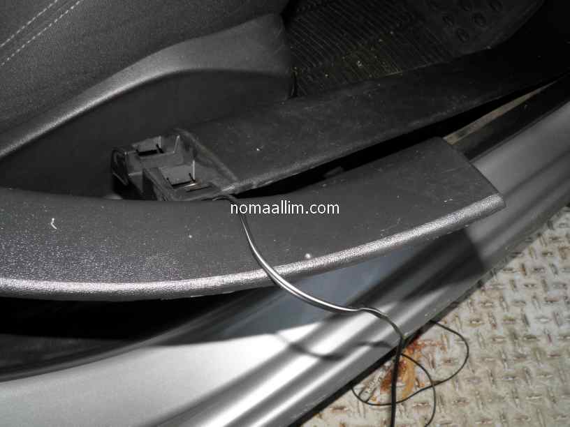 car speaker wires through interior