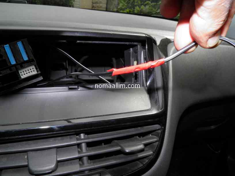 car speaker wires behind dash