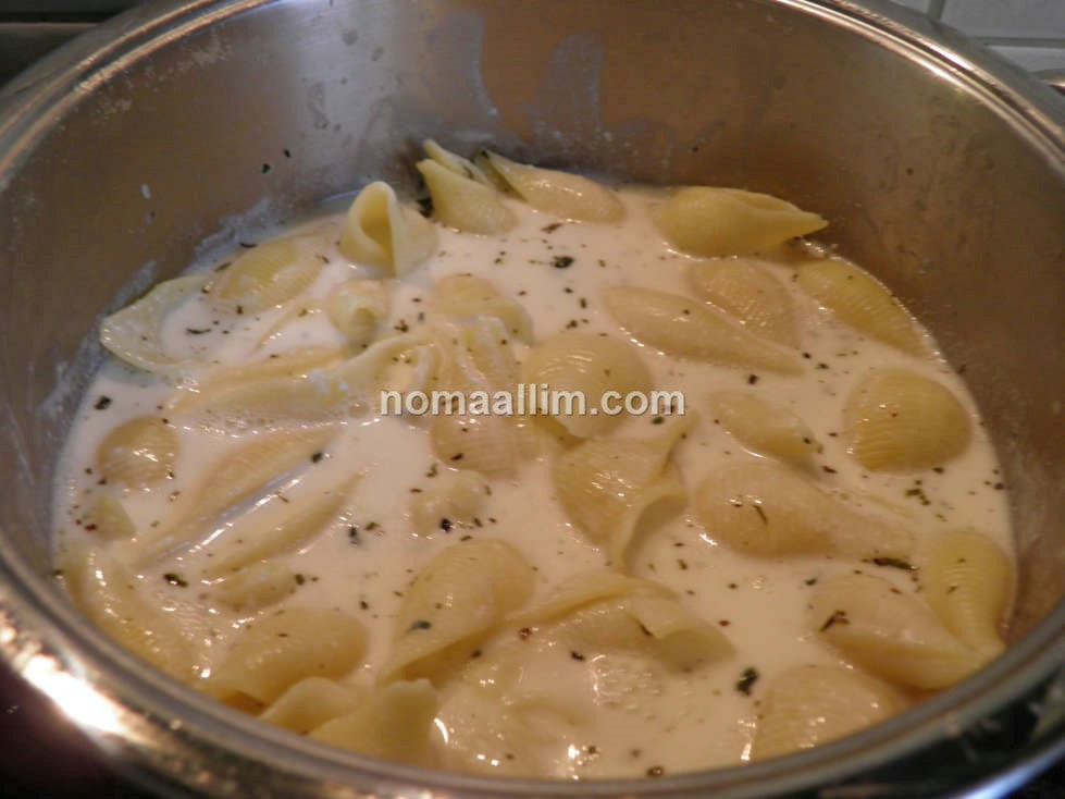 garlic mint and yogurt pasta