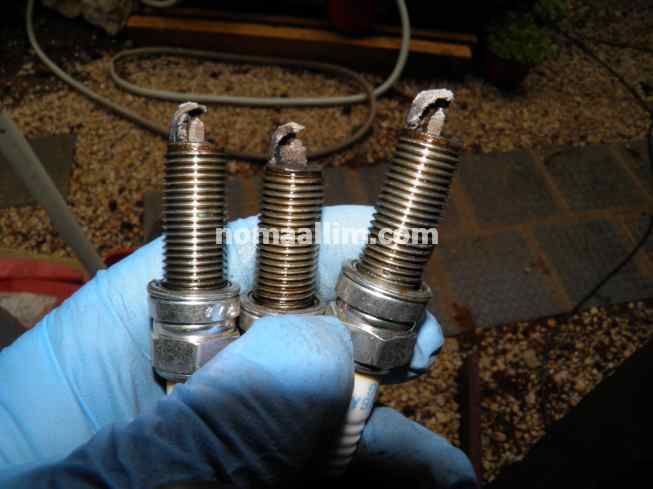 knocking and oil consumption spark plugs