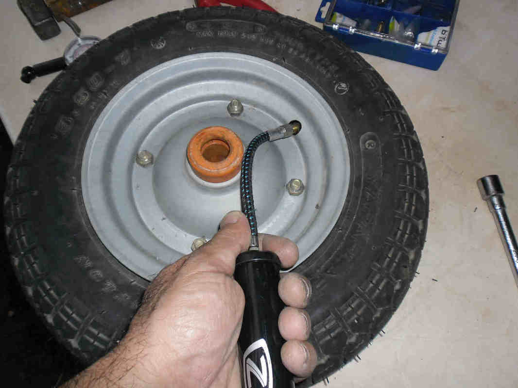 Wheelbarrow Tire Repair Flat Wheelbarrow Tire Fixing